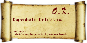 Oppenheim Krisztina névjegykártya